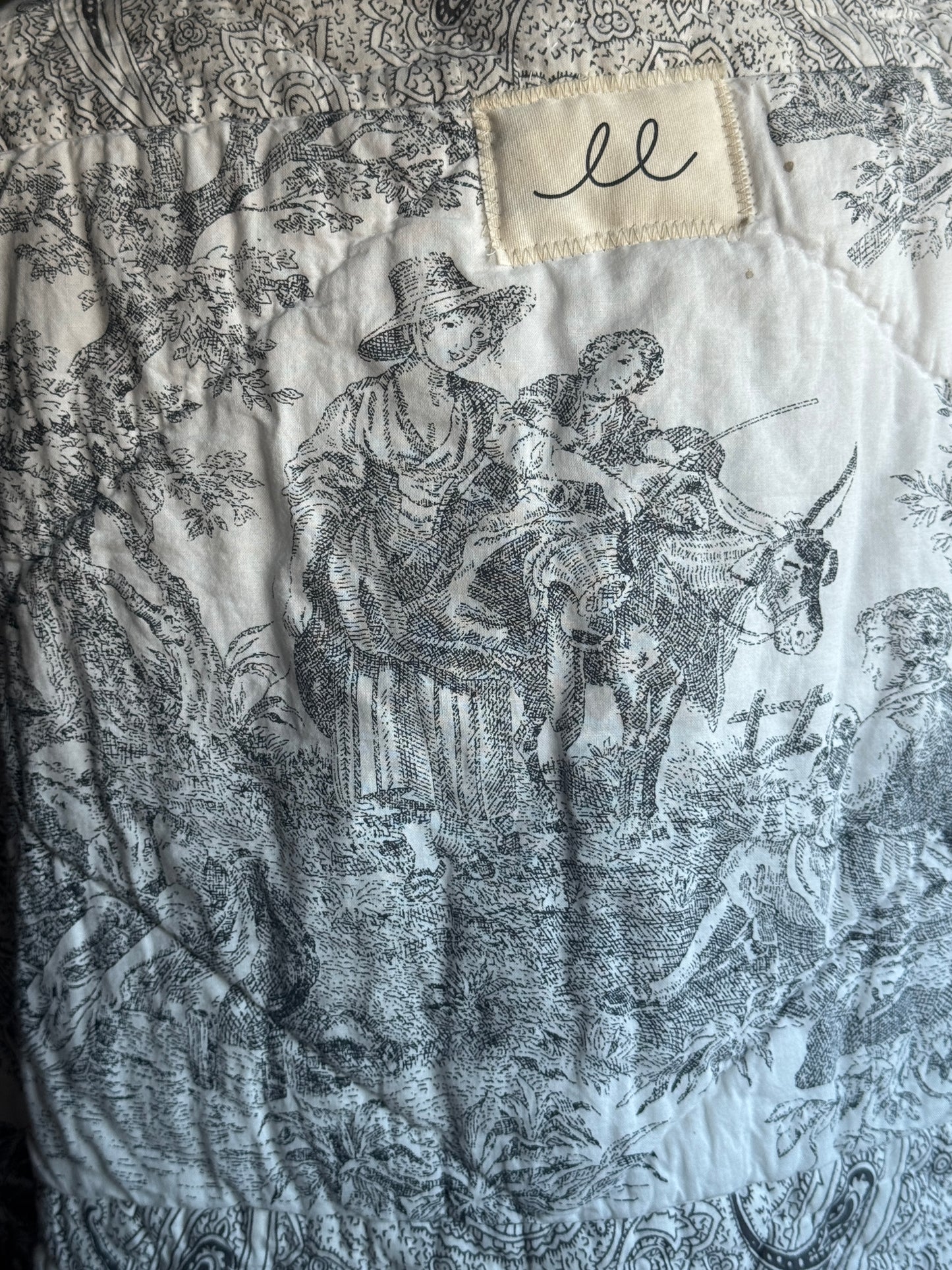 Vintage Toile Quilt Vest