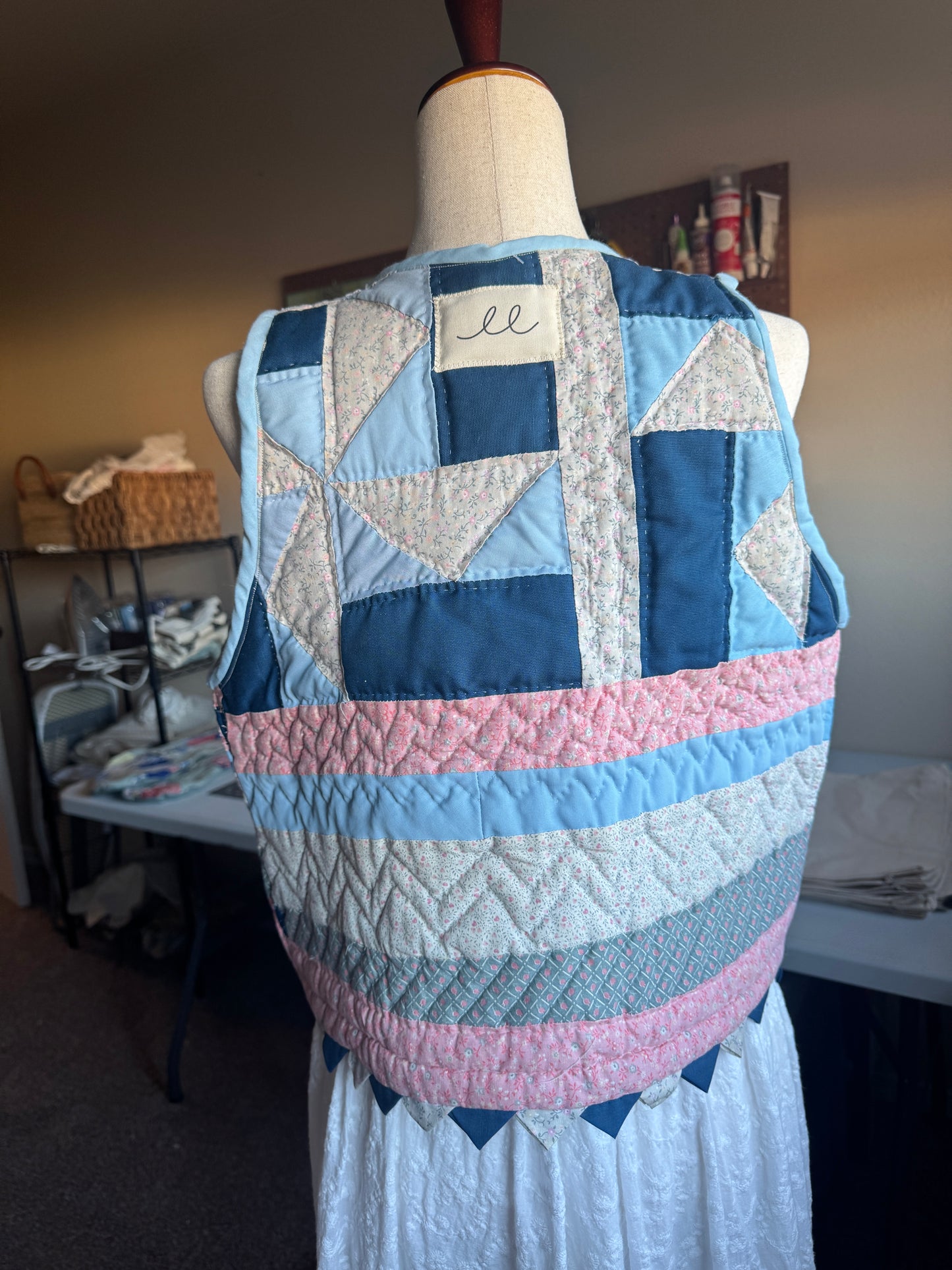 Vintage Windmill Quilt Vest