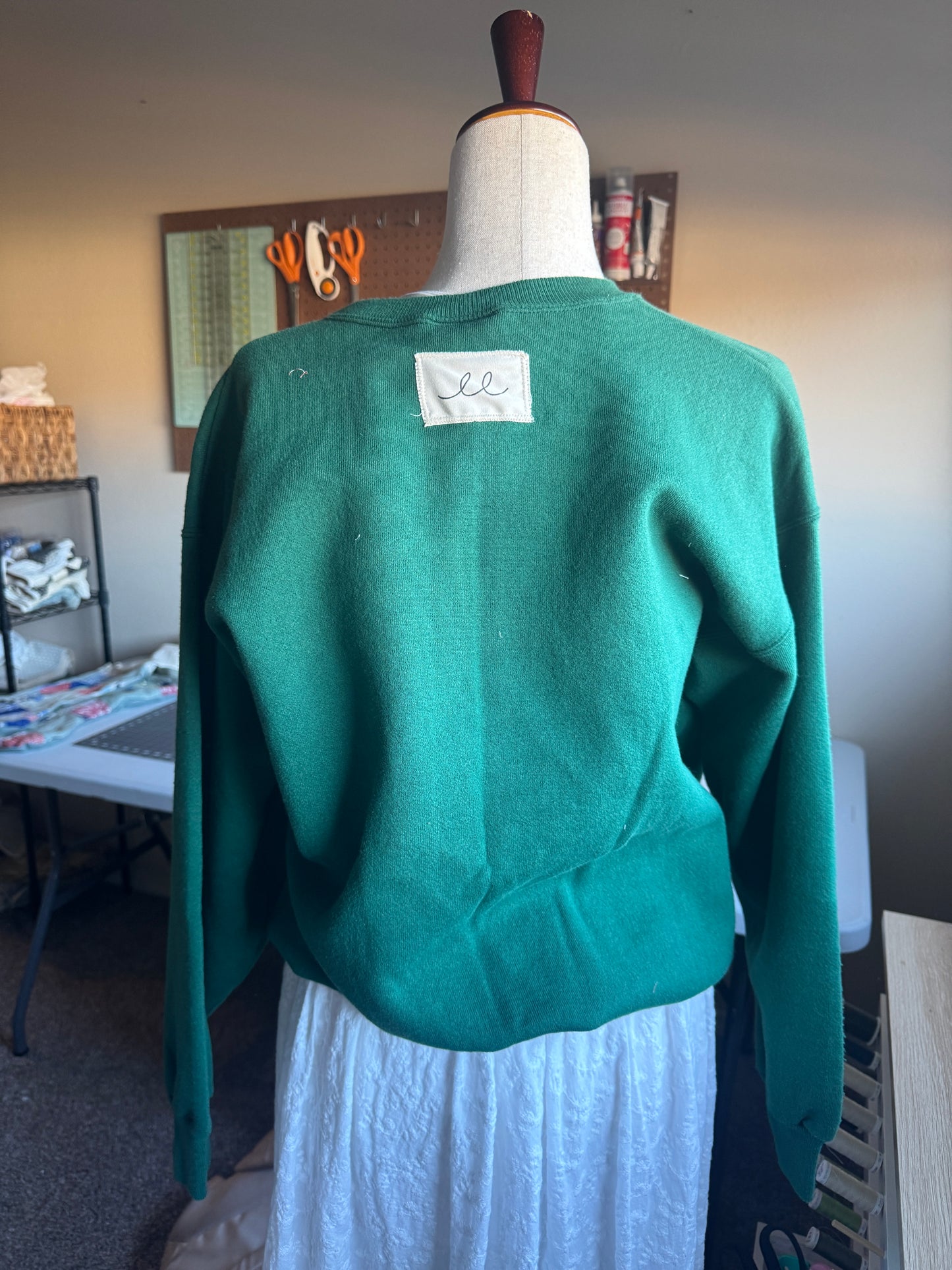 Green Quilt Block Sweatshirt