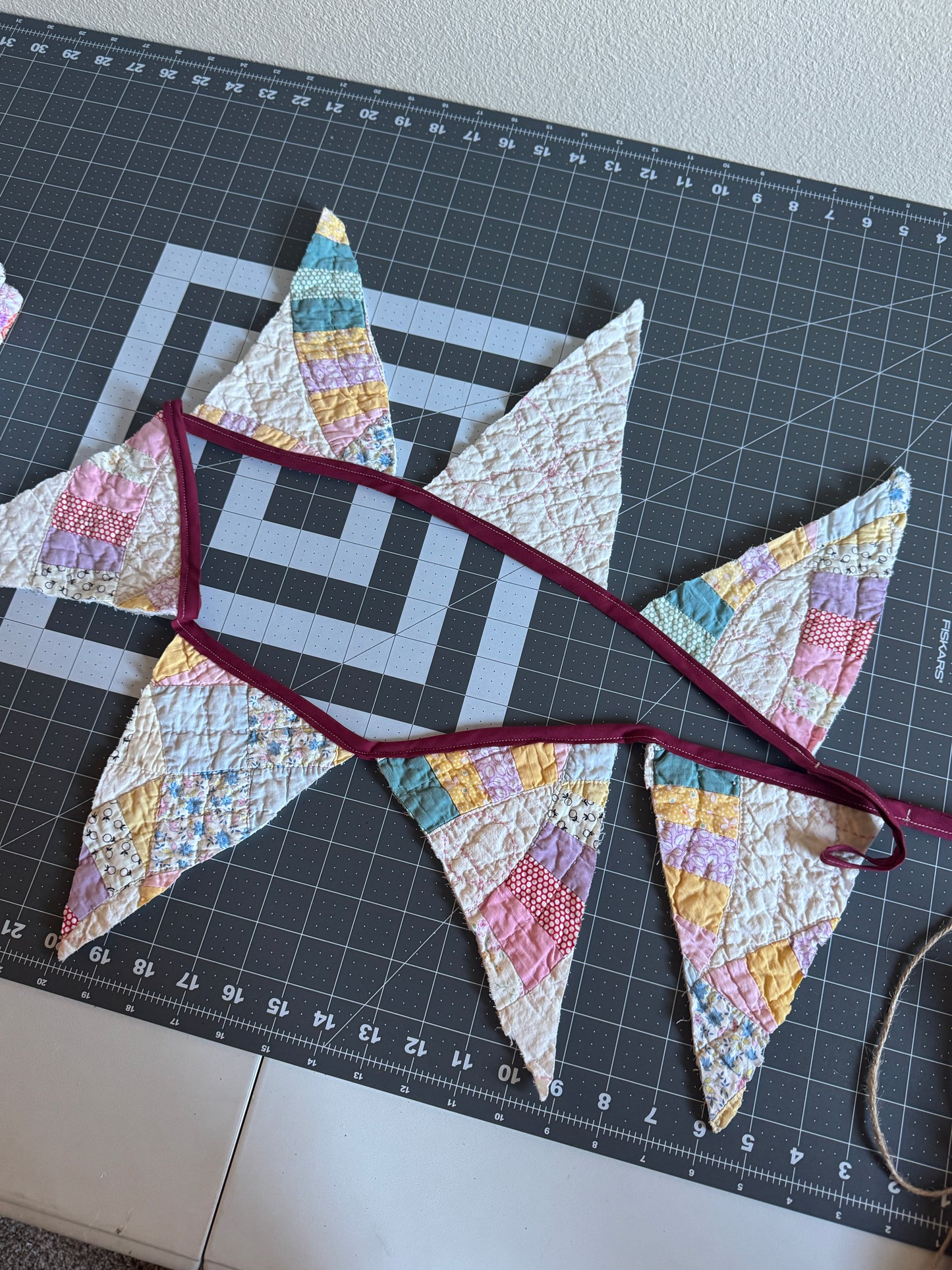 Wedding Ring Quilt Pennant Garland