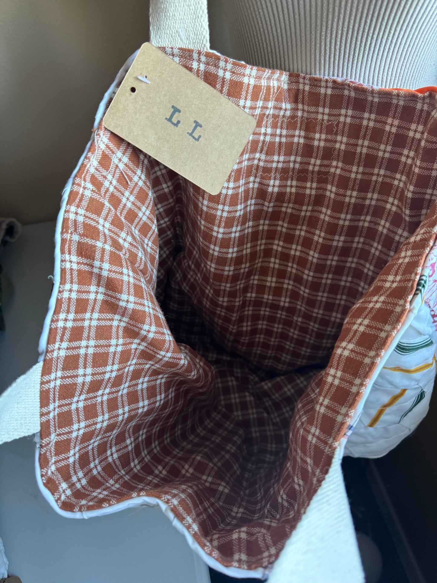 Grandmas Flower Garden Quilt Tote