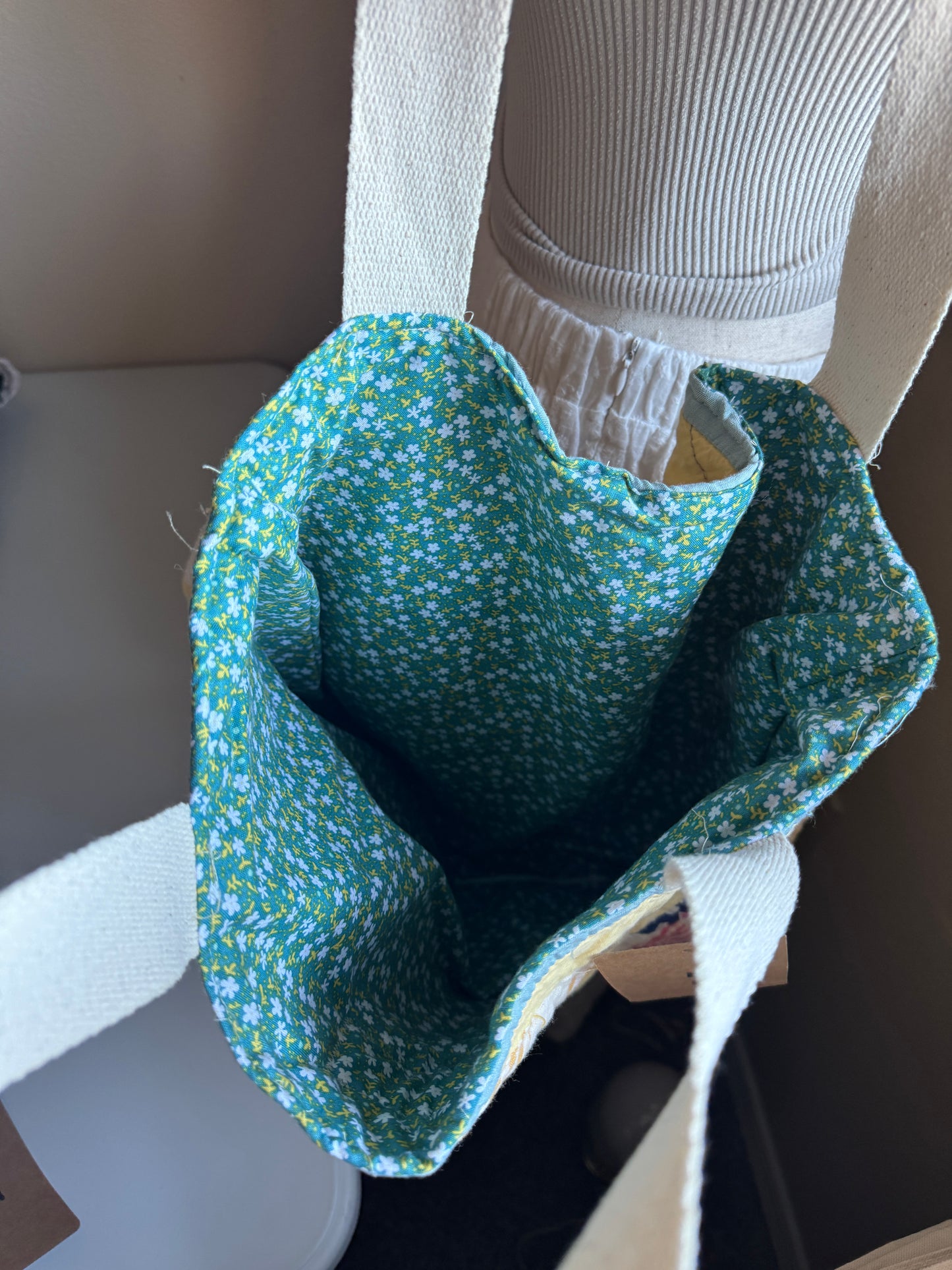 Yellow Patchwork Quilt Tote