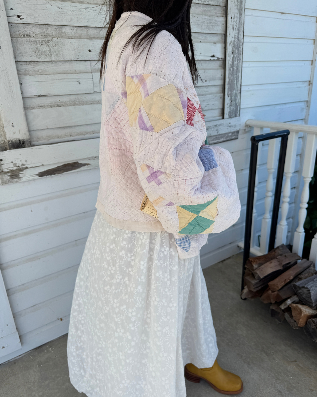 Scrappy Multicolor Patchwork Quilt Jacket