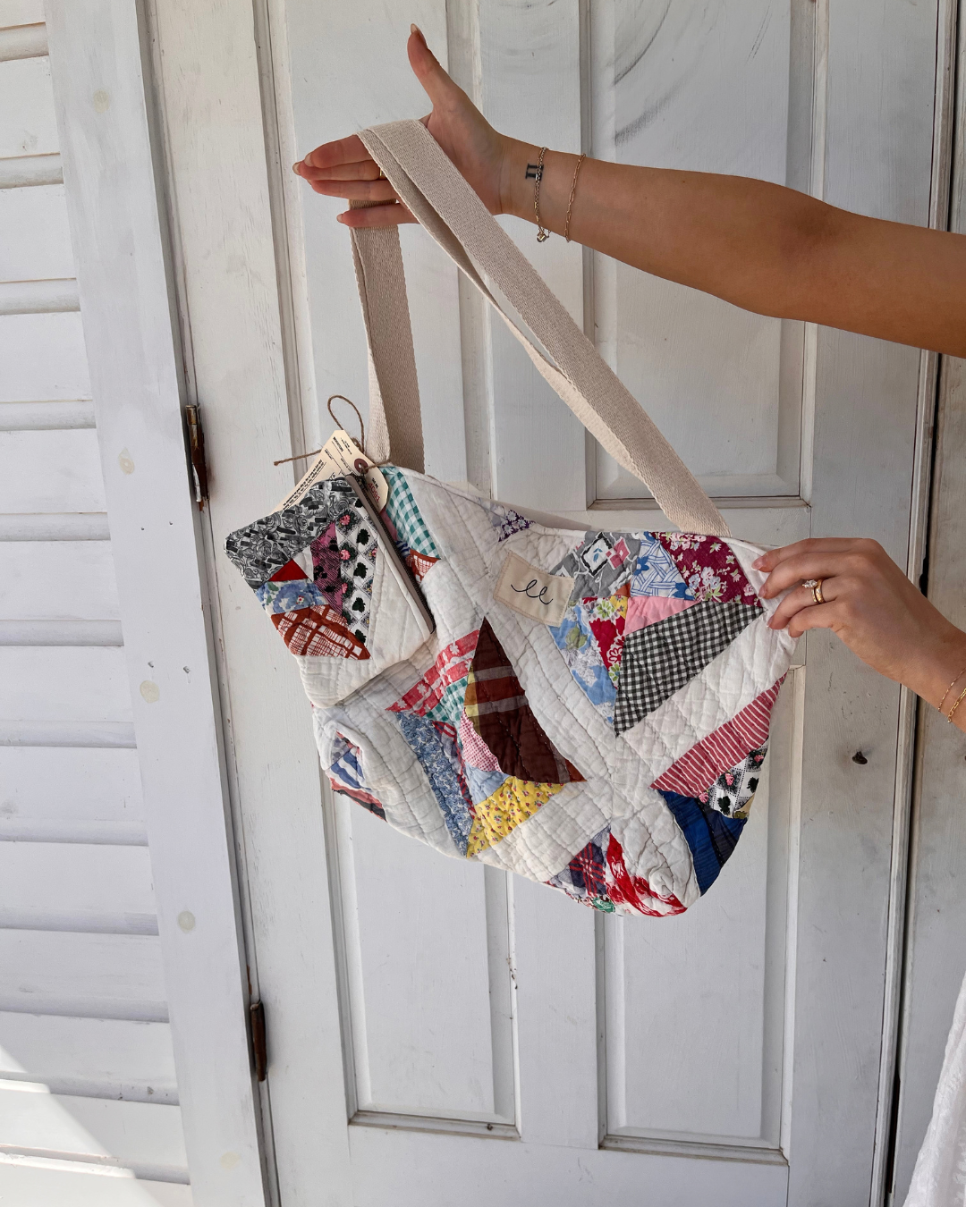 Vintage Quilt Tote/Pouch Set (05)