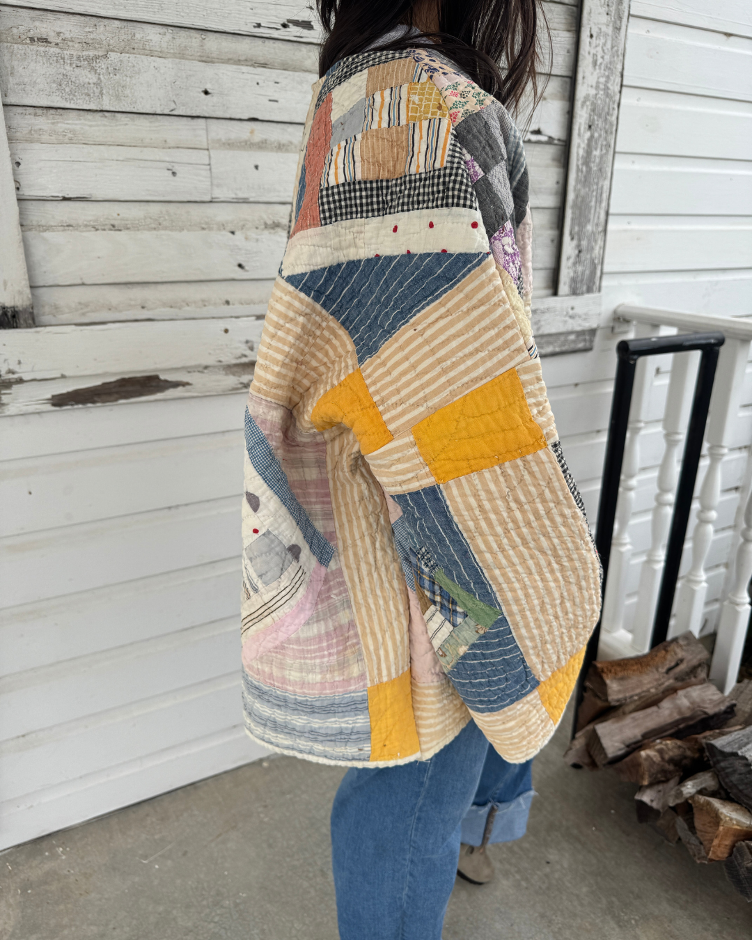 Yellow Patchwork Quilt Jacket