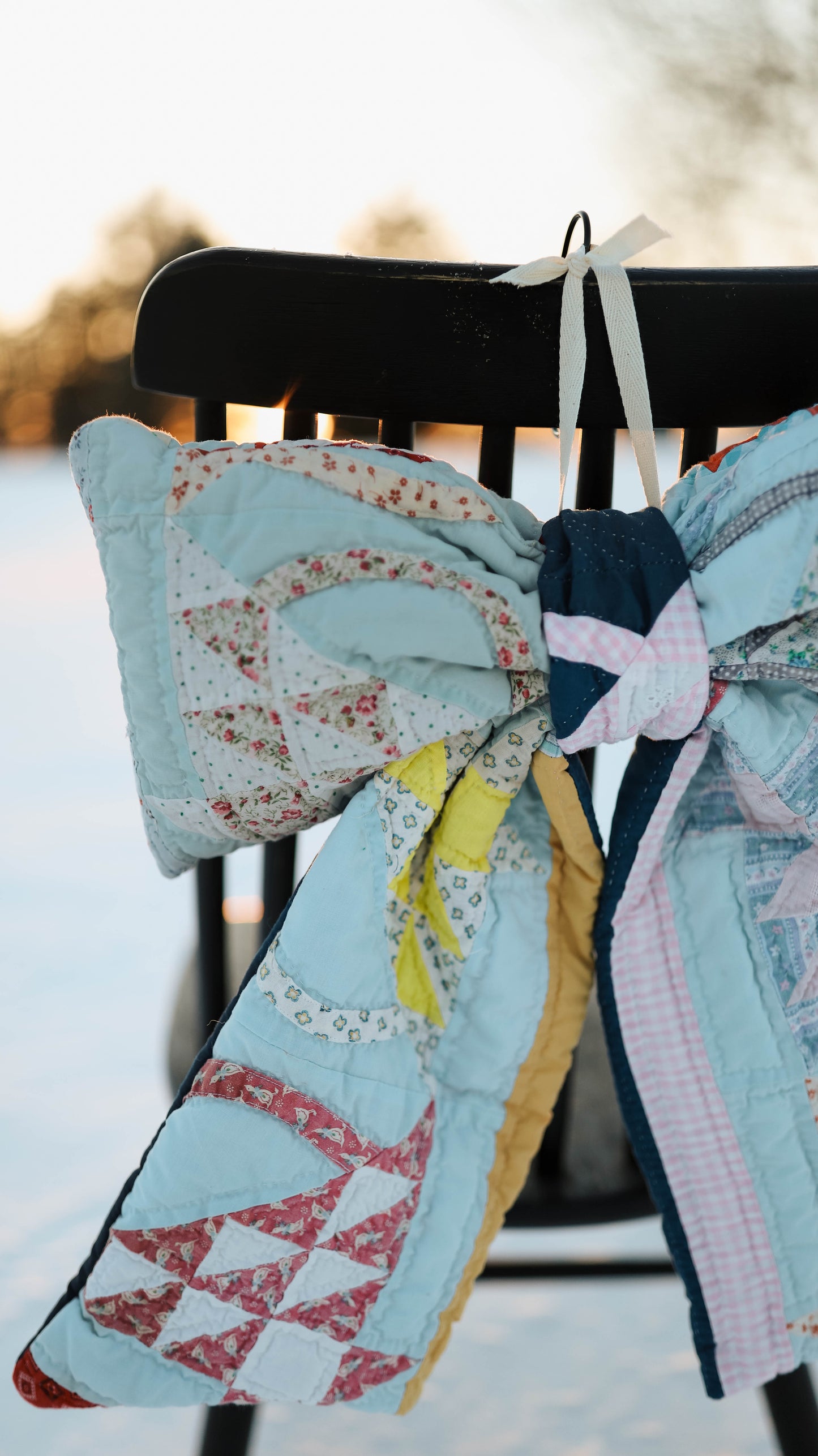Vintage Basket Quilt Bow
