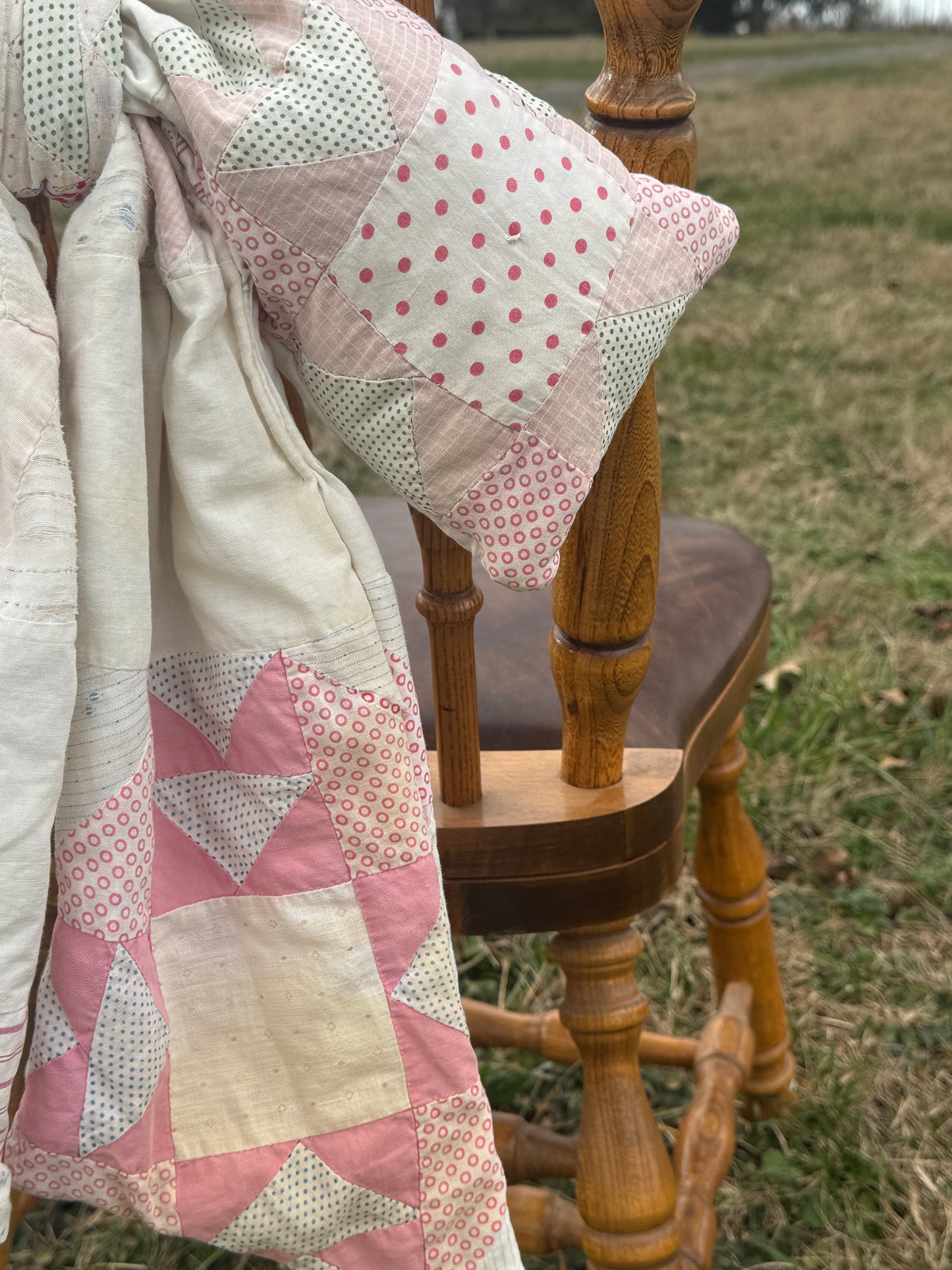 Light Pink Star Quilt Bow