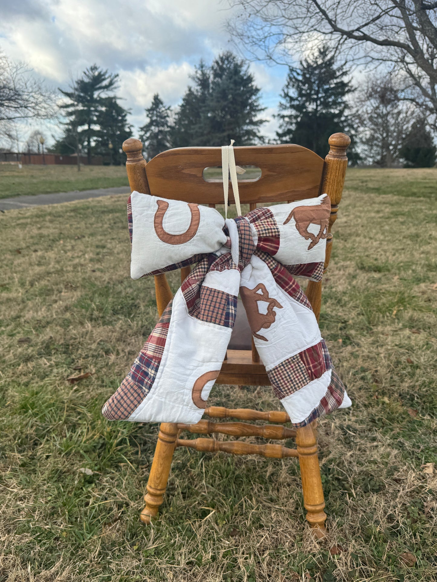Vintage Sears Western Wedding Ring Quilt Bow
