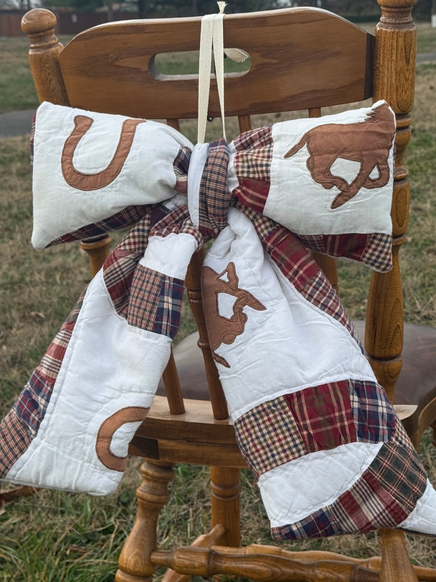 Vintage Sears Western Wedding Ring Quilt Bow