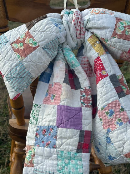 Vintage Patchwork Quilt Bow