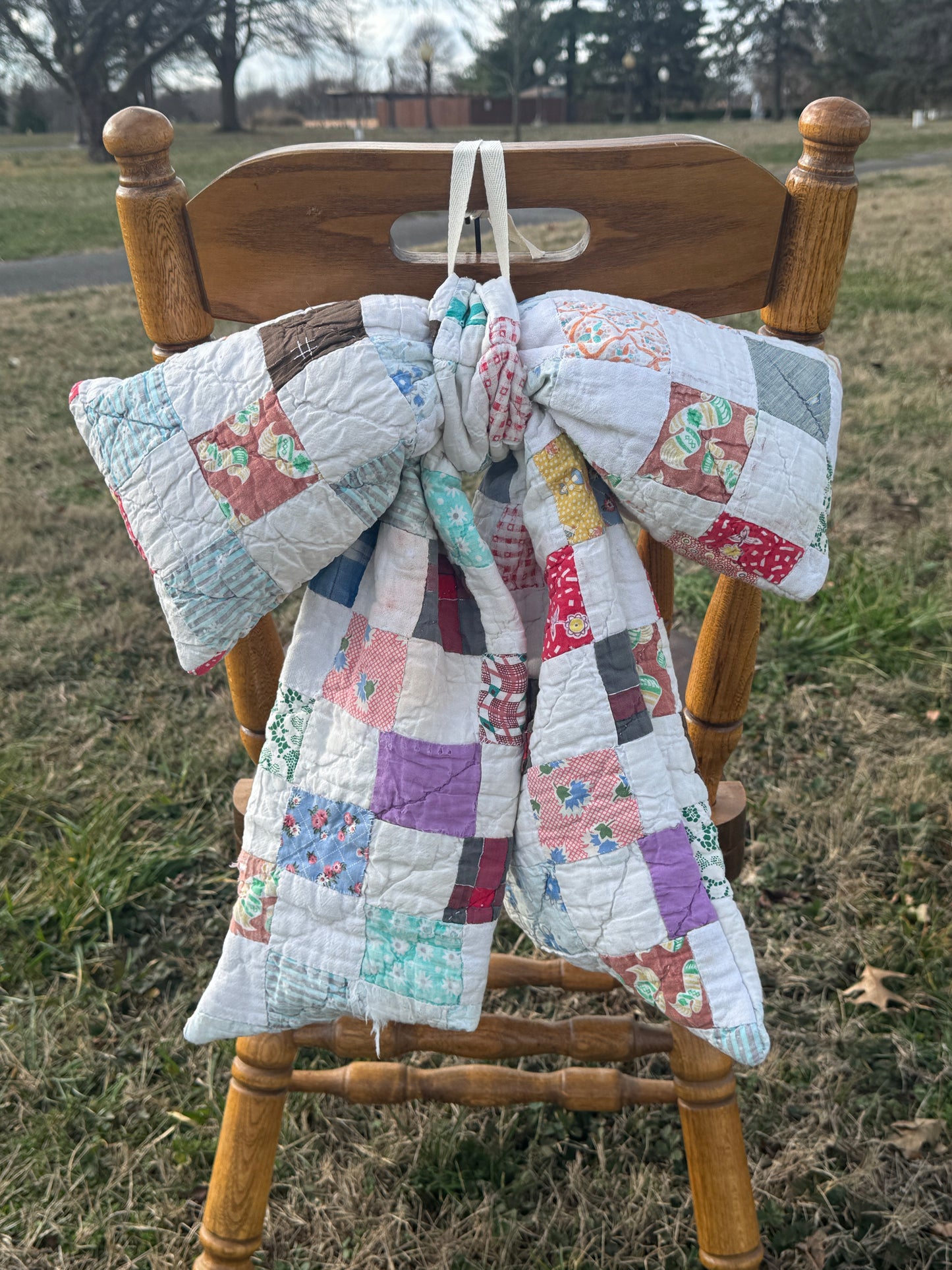 Vintage Patchwork Quilt Bow