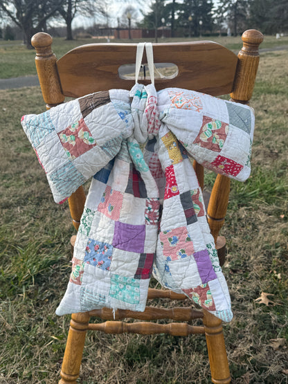 Vintage Patchwork Quilt Bow