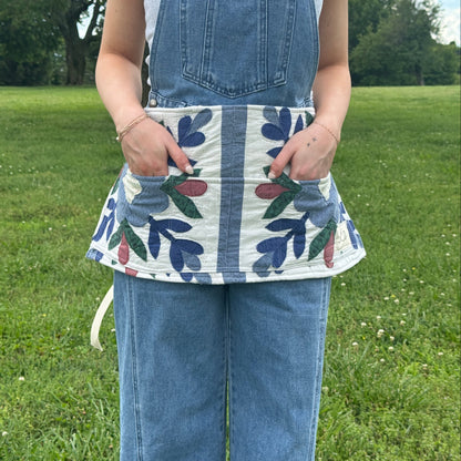 Navy Floral Market Apron