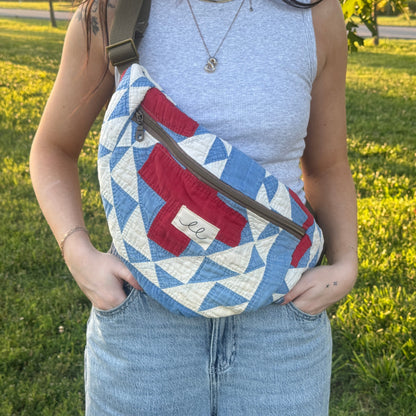 Red Cross Quilt Fanny Pack