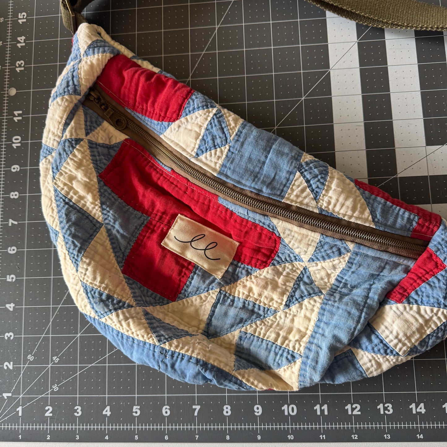 Red Cross Quilt Fanny Pack