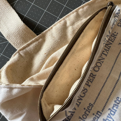 Vintage Feed Sack Tote/Pouch Set