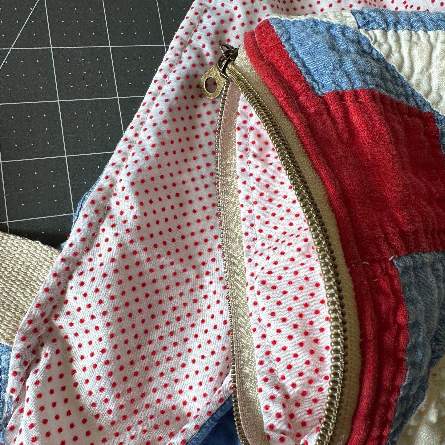 Red Cross Quilt Tote/Pouch Set