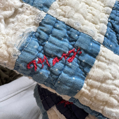 Blue/Pink Irish Chain Quilt Jacket