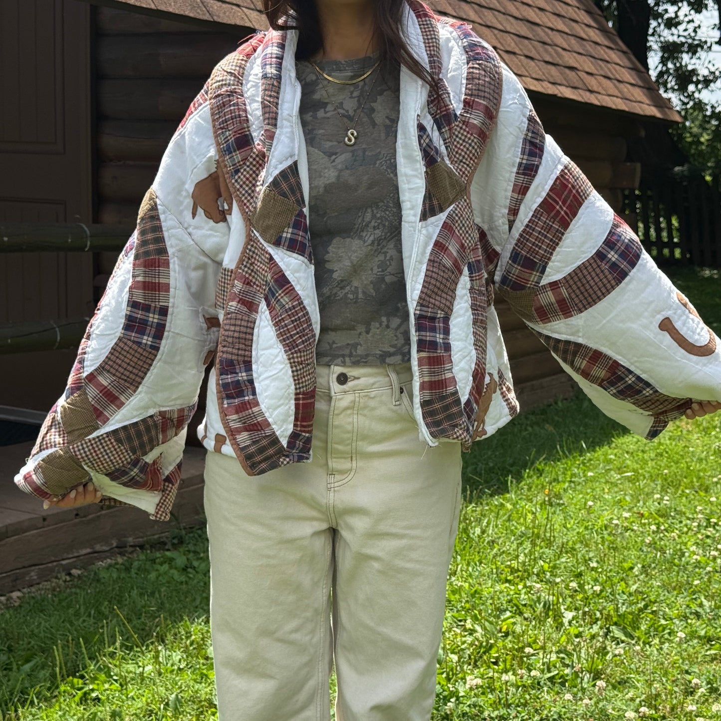 Vintage Sears Wedding Ring Quilt Jacket