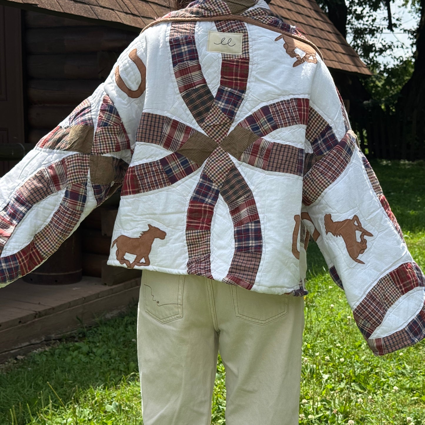 Vintage Sears Wedding Ring Quilt Jacket