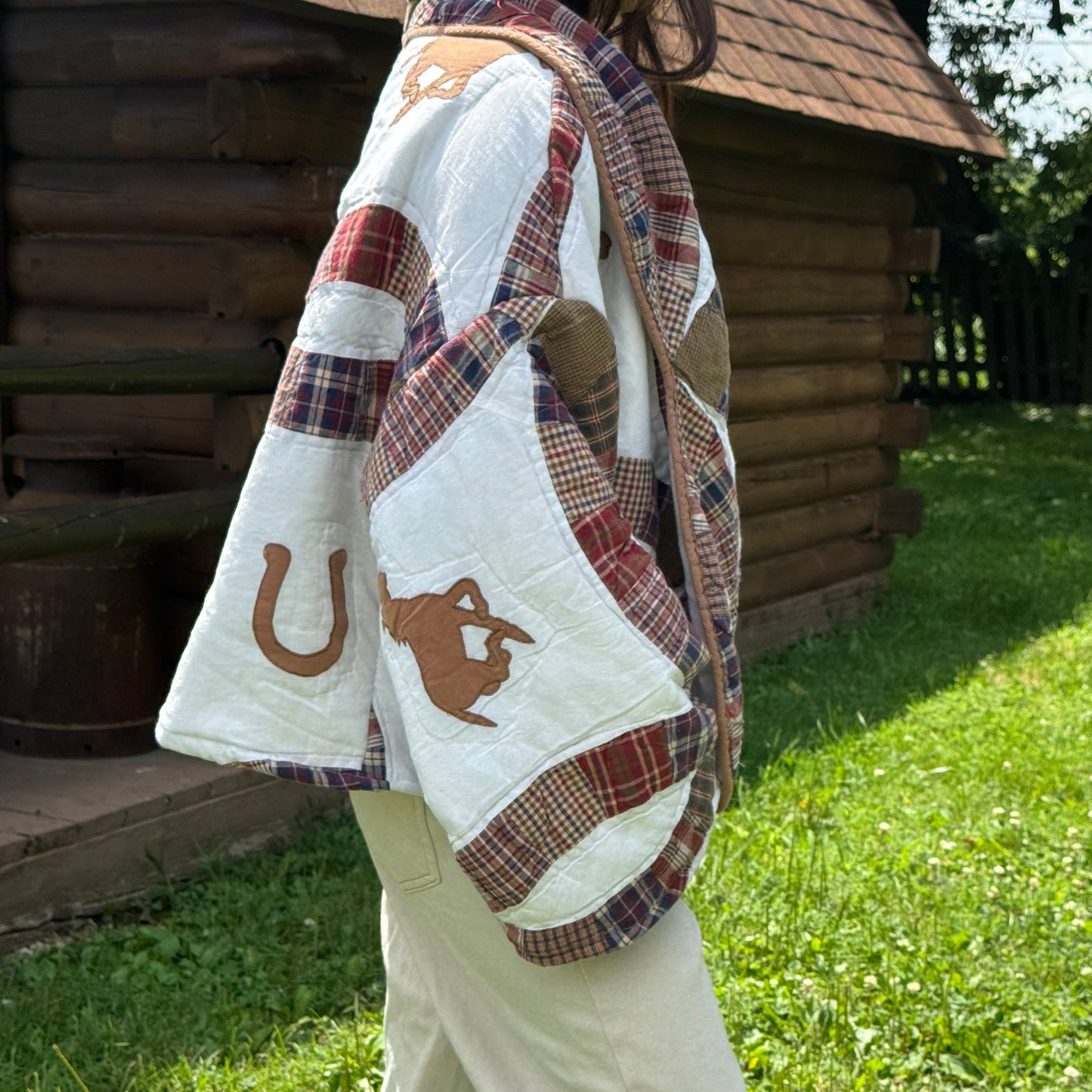 Vintage Sears Wedding Ring Quilt Jacket