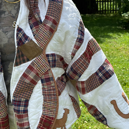 Vintage Sears Wedding Ring Quilt Jacket