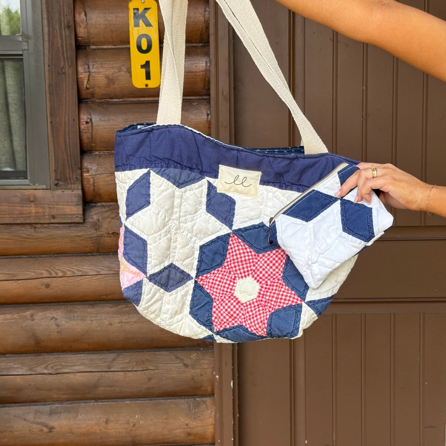 Starry Night Quilt Tote/Pouch Set