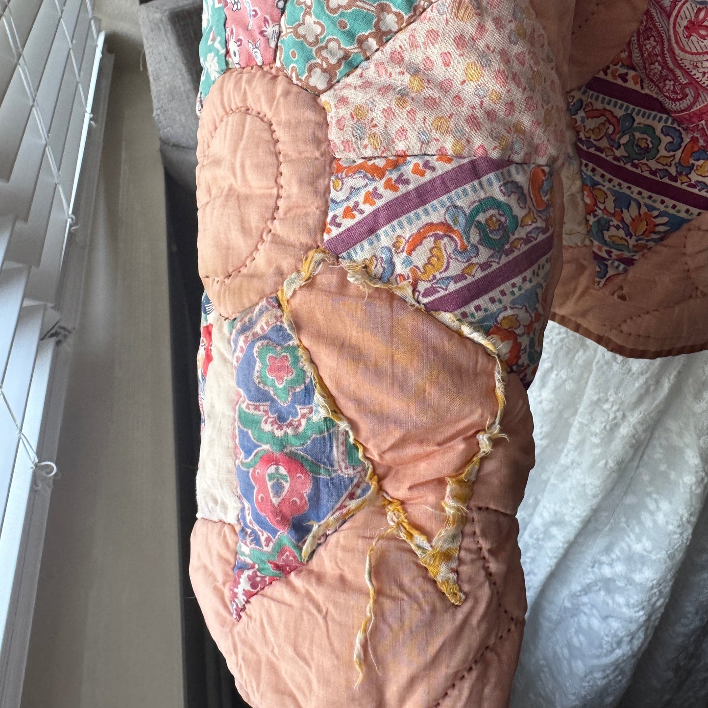 Terracotta Dresden Plate Quilt Coat