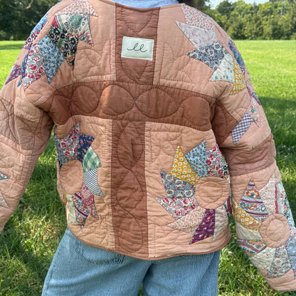 Terracotta Dresden Plate Quilt Coat