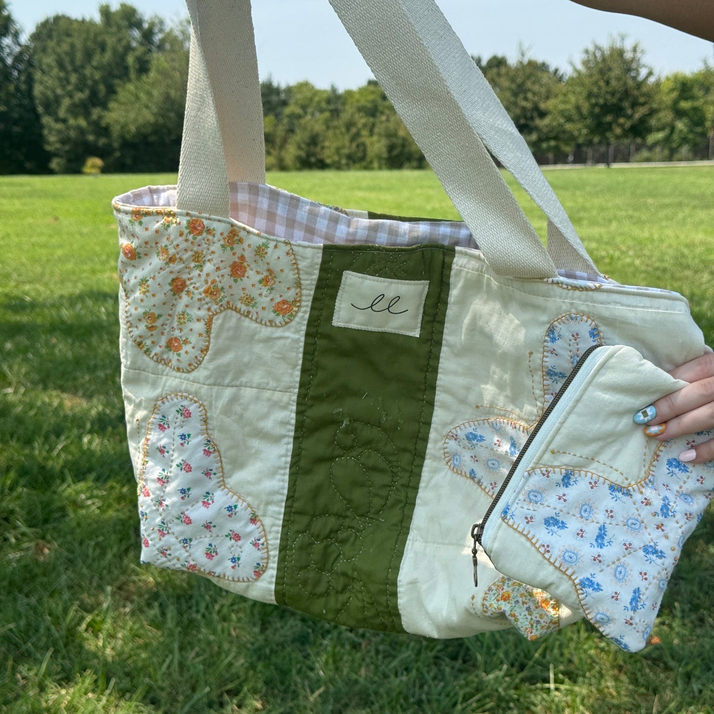 Butterfly Quilt Tote/Pouch Set