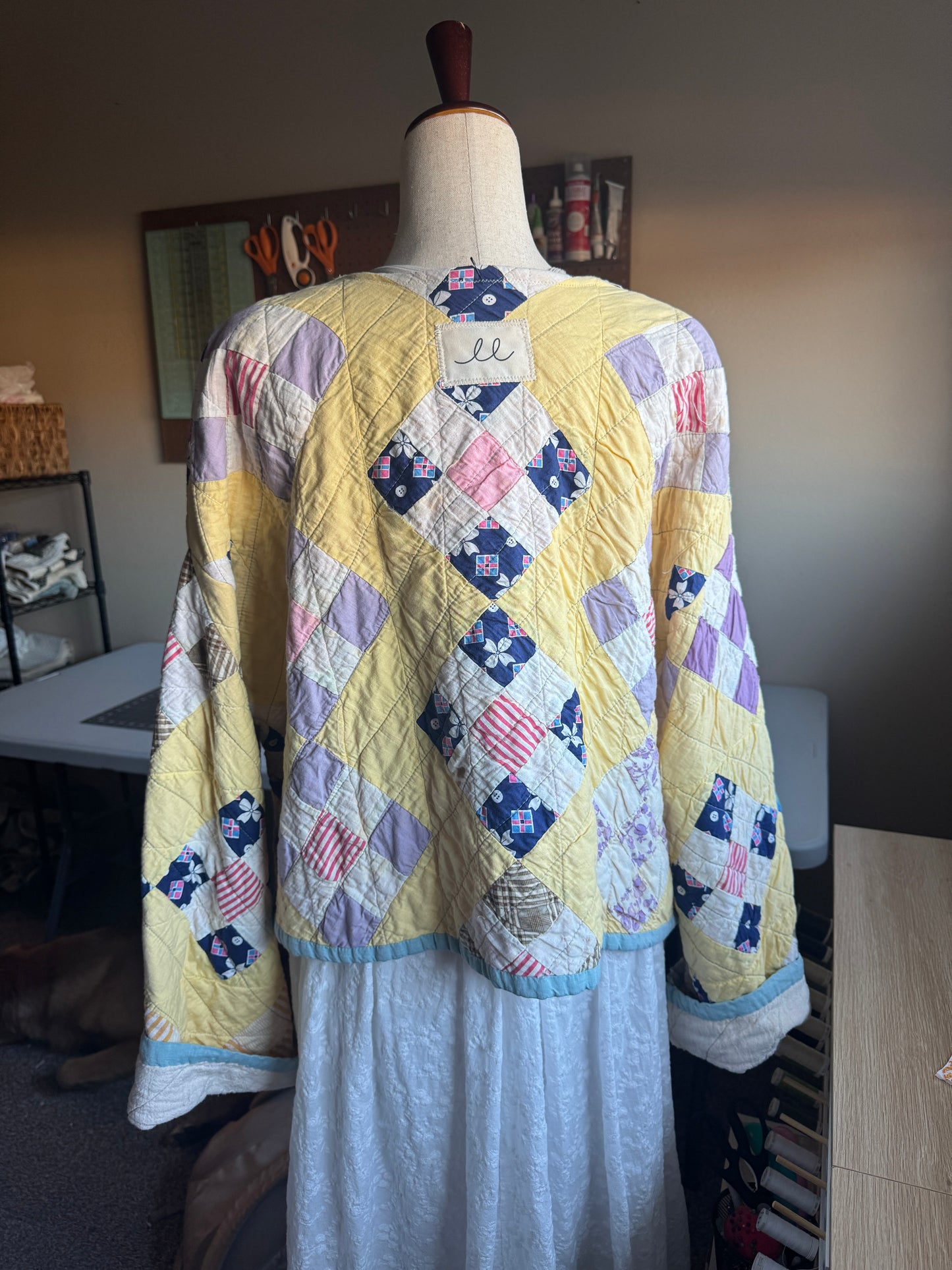 Yellow Patchwork Quilt Jacket