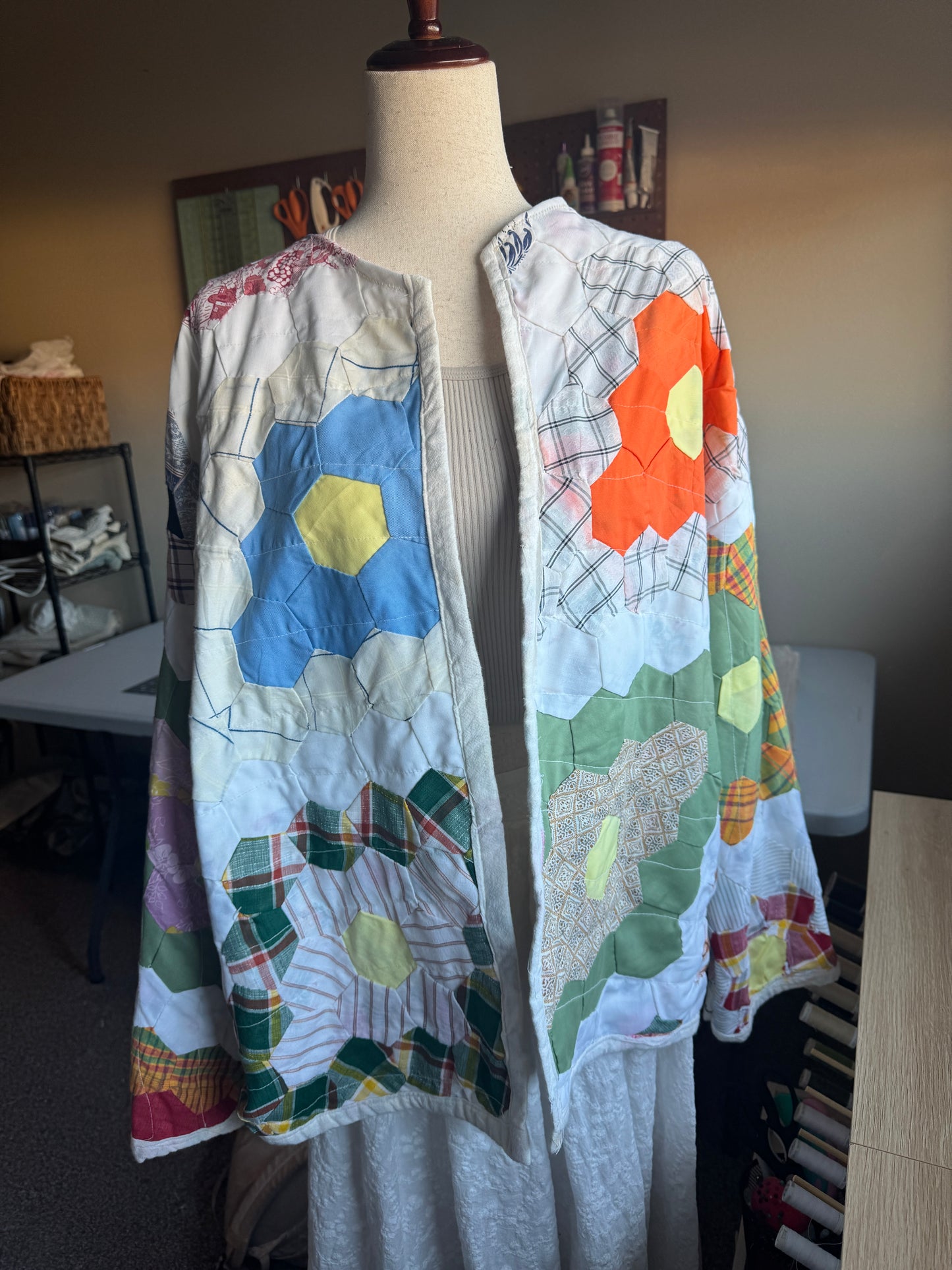 Grandmas Flower Garden Quilt Jacket