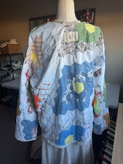 Grandmas Flower Garden Quilt Jacket