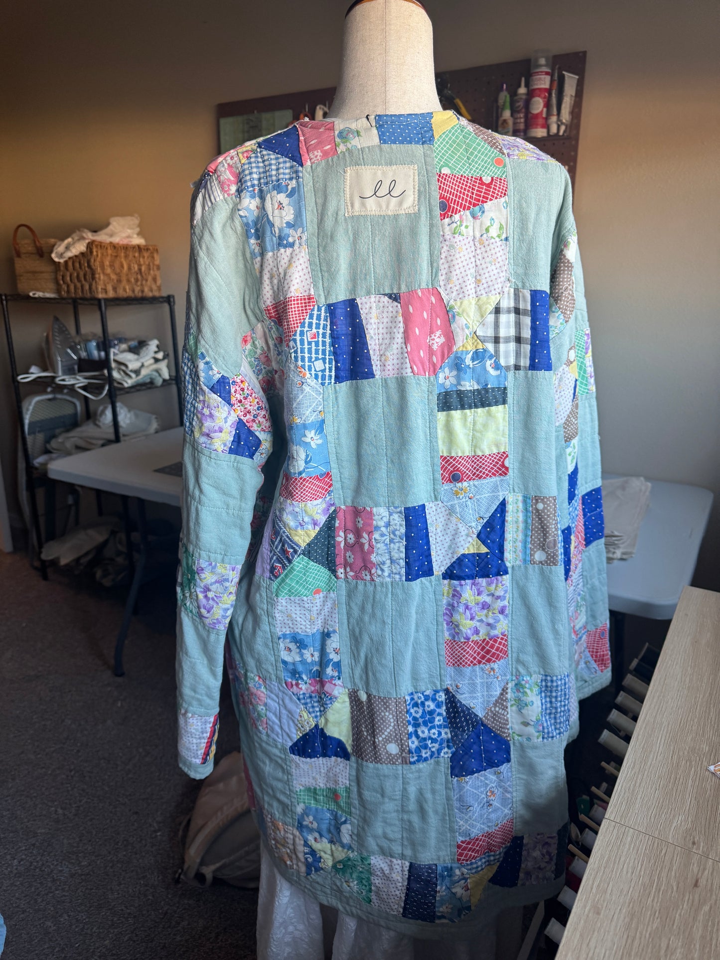 Blue Square Quilt Jacket