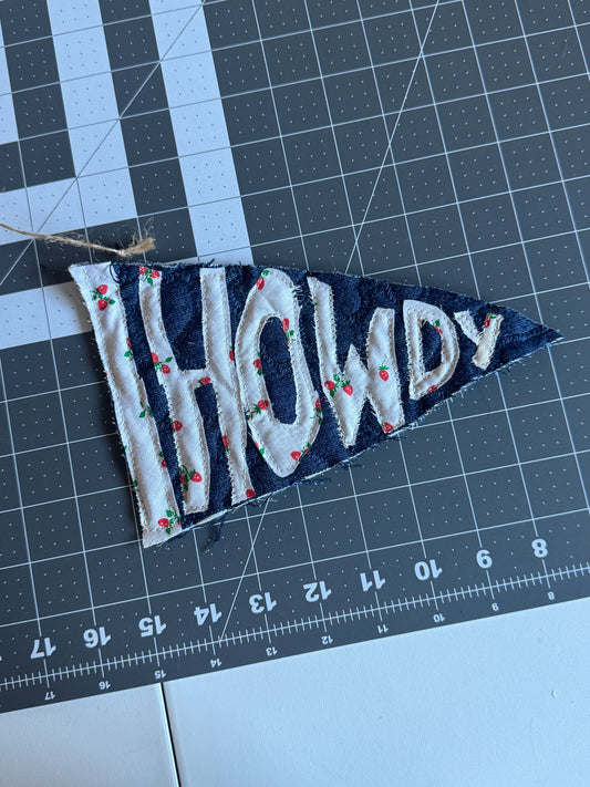 Howdy Mini Pennant Flag