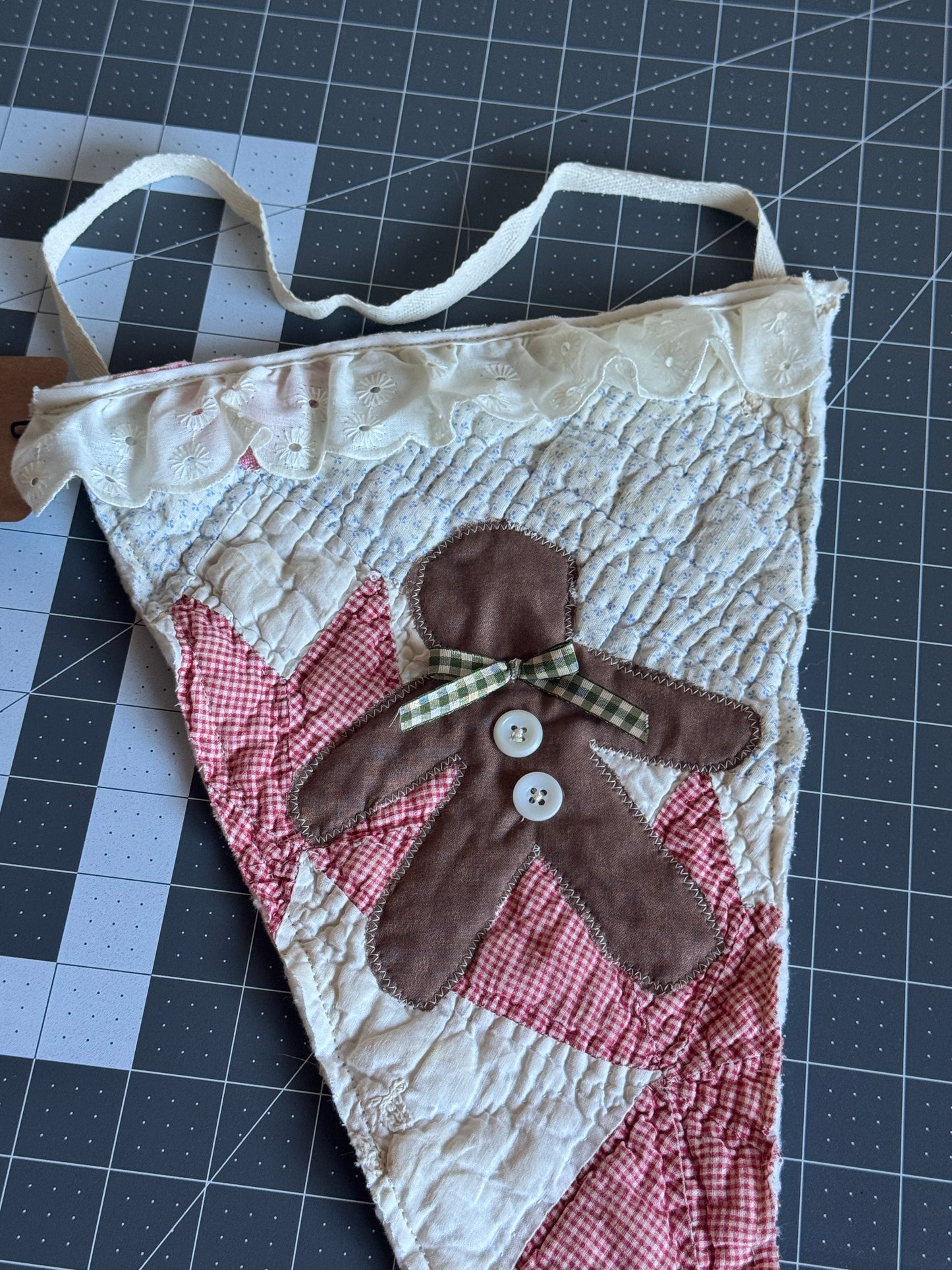 Gingerbread Man Quilt Wall Hanging