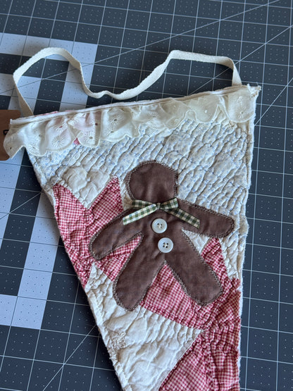 Gingerbread Man Quilt Wall Hanging
