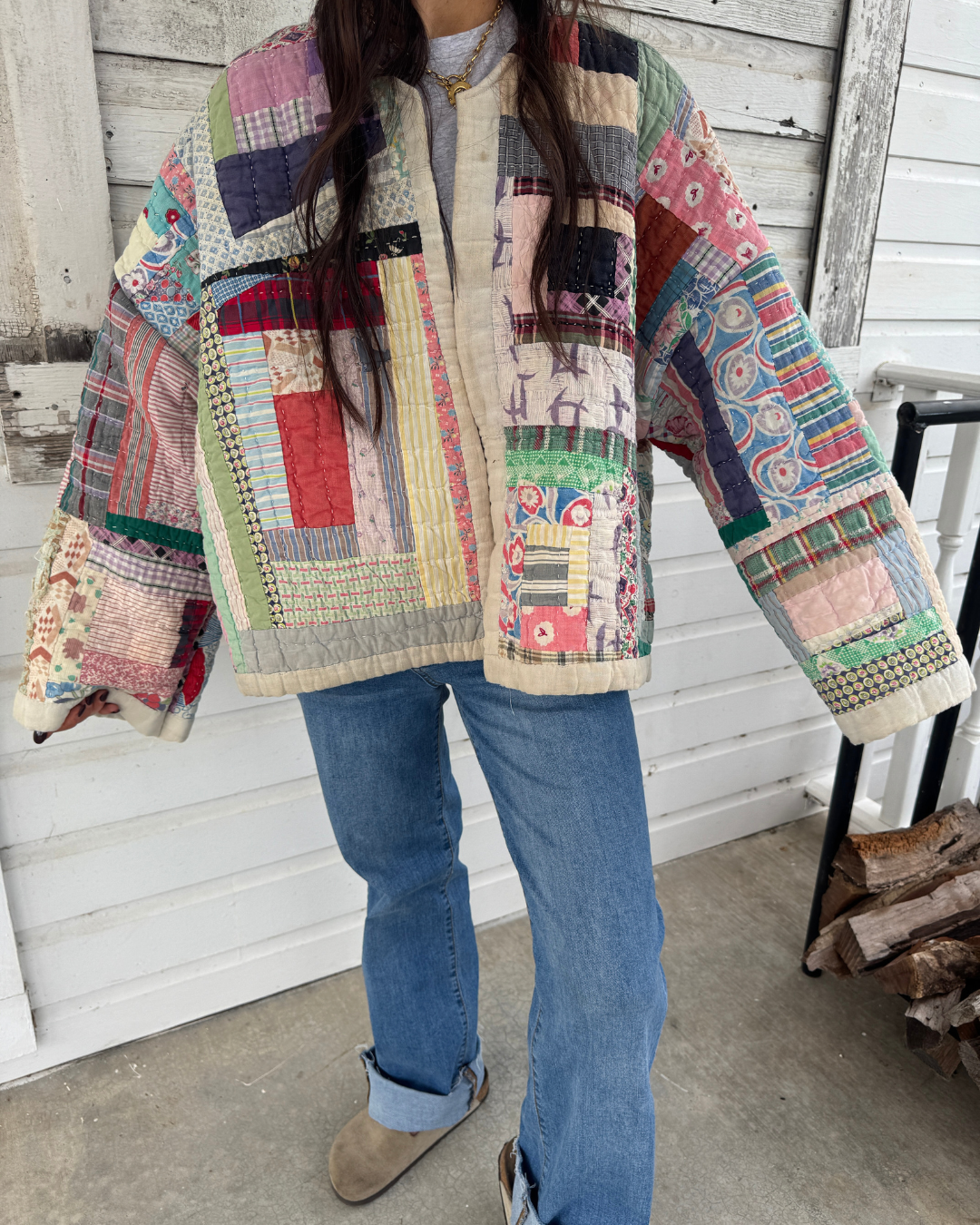 Log Cabin Quilt Coat