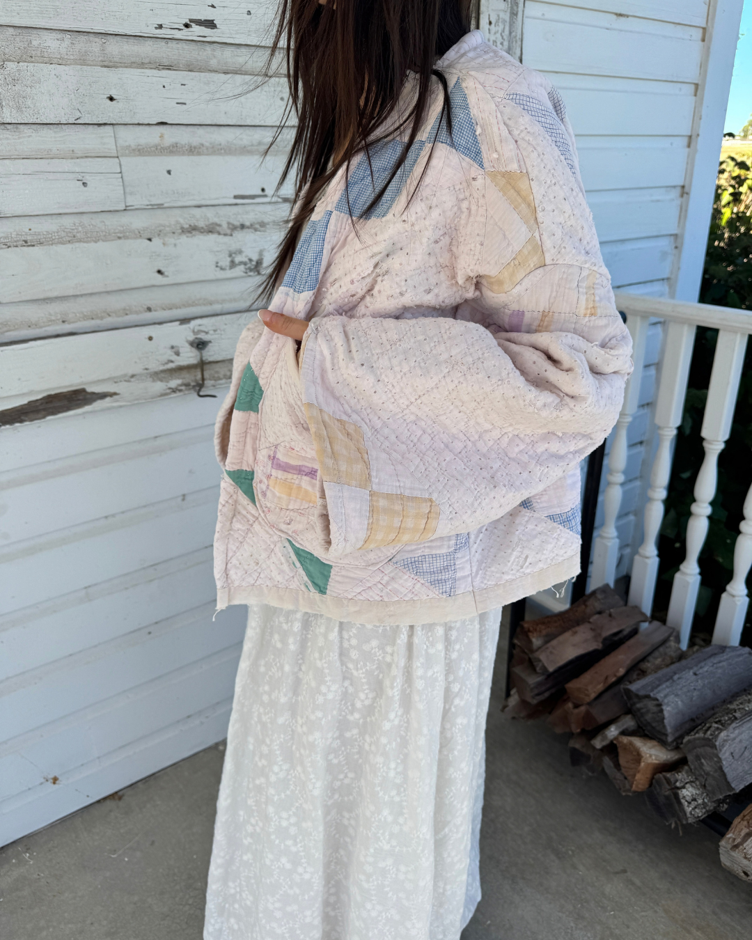 Scrappy Multicolor Patchwork Quilt Jacket