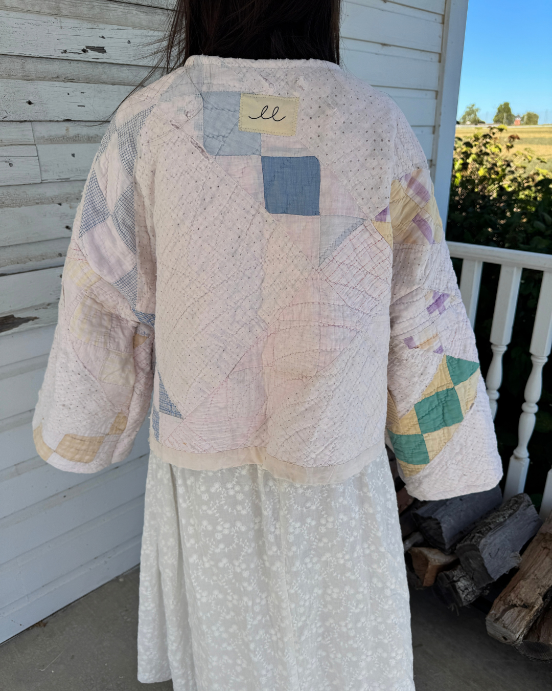 Scrappy Multicolor Patchwork Quilt Jacket