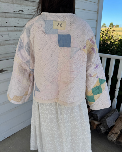 Scrappy Multicolor Patchwork Quilt Jacket