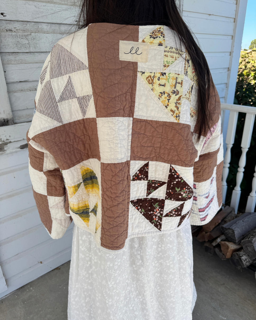 Brown Patchwork Quilt Jacket
