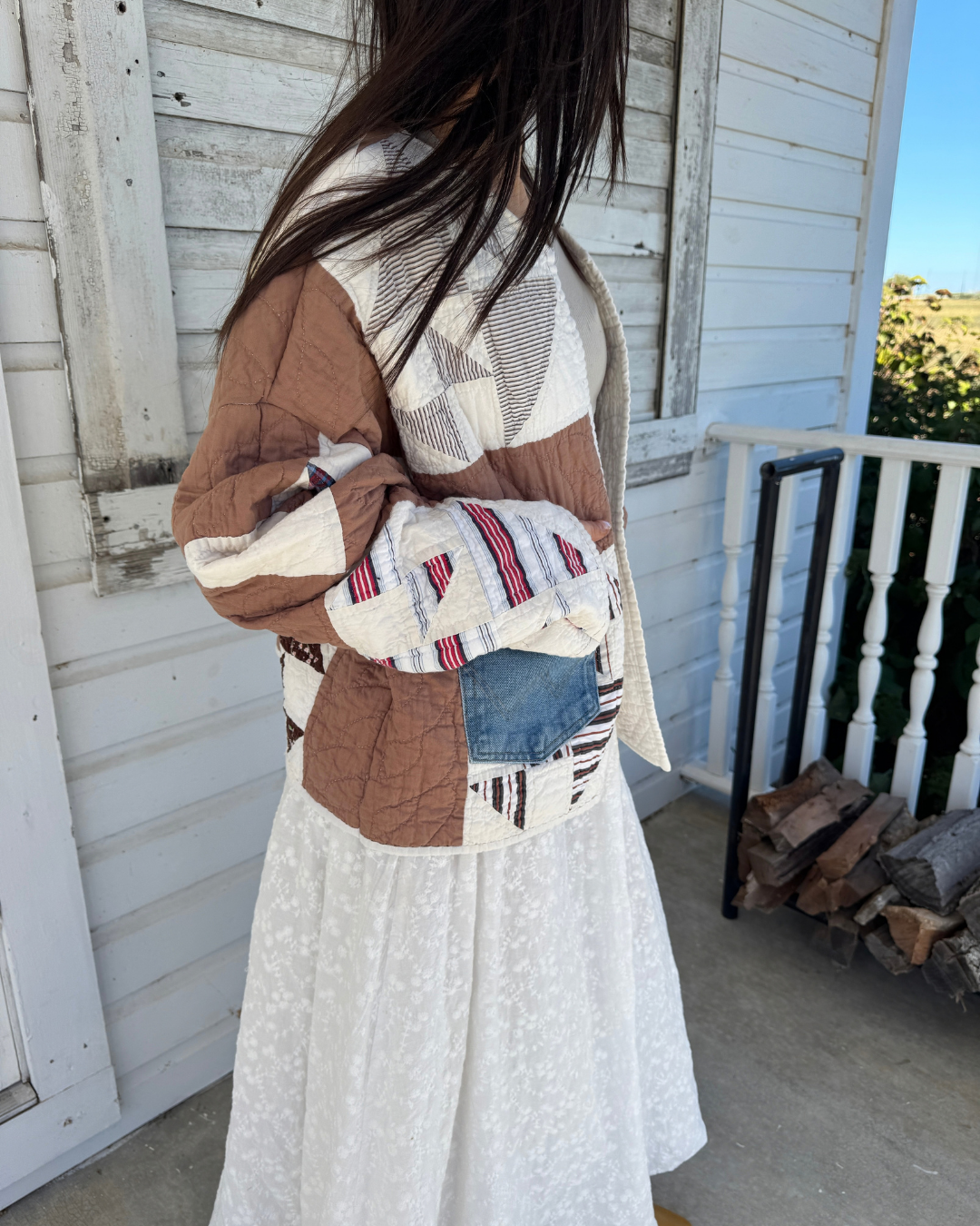 Brown Patchwork Quilt Jacket