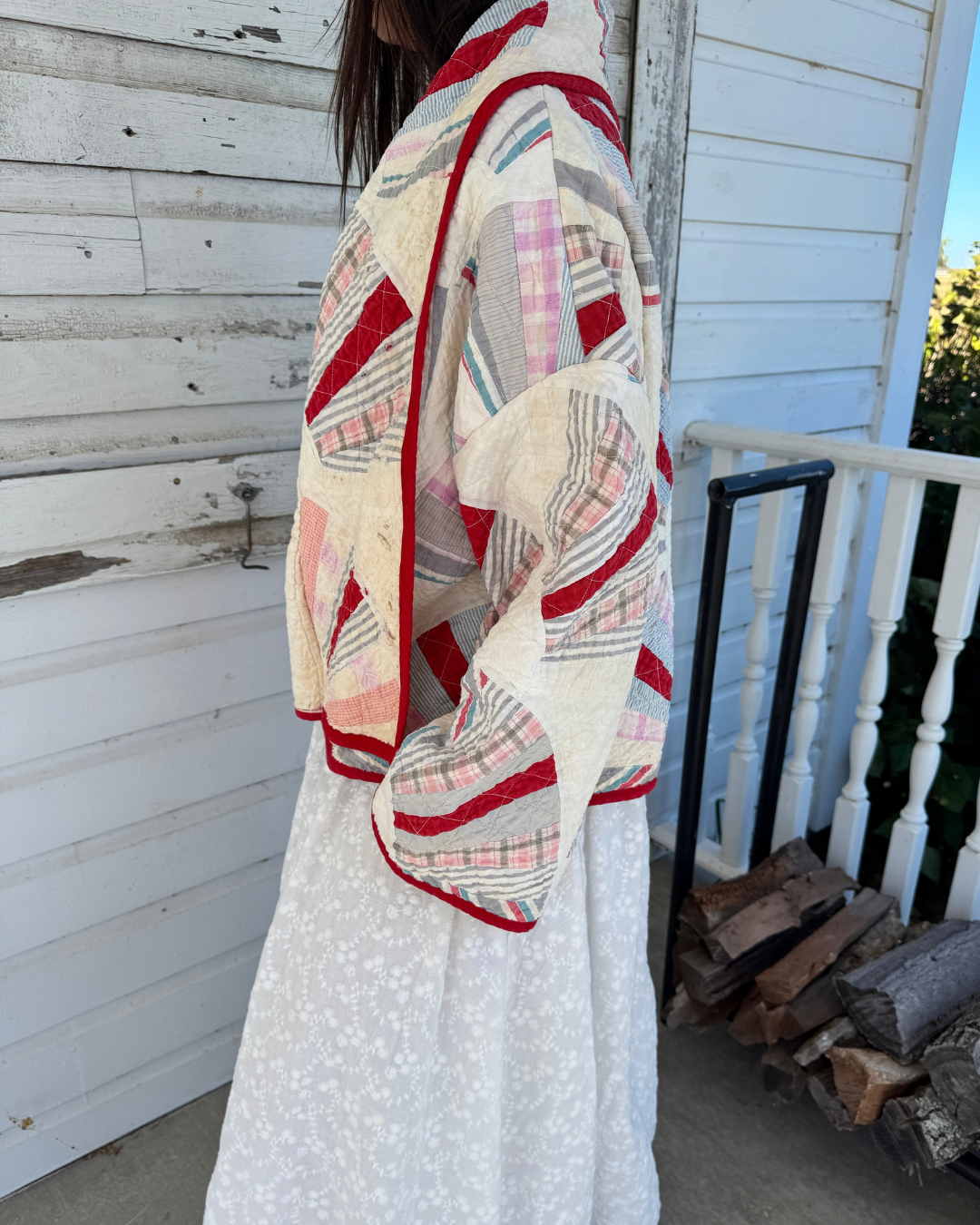 Red Grandmothers Fan Faye Coat