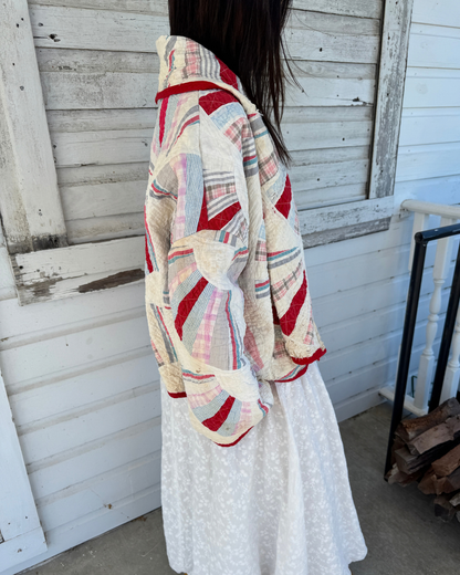 Red Grandmothers Fan Faye Coat