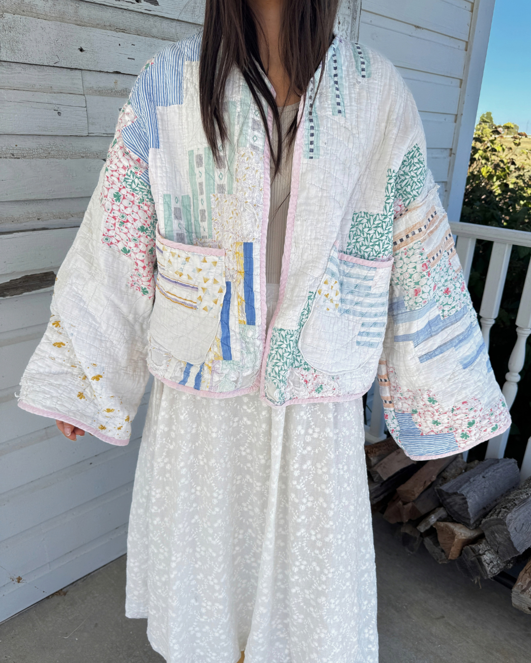 Pink Snake Trail Quilt Jacket