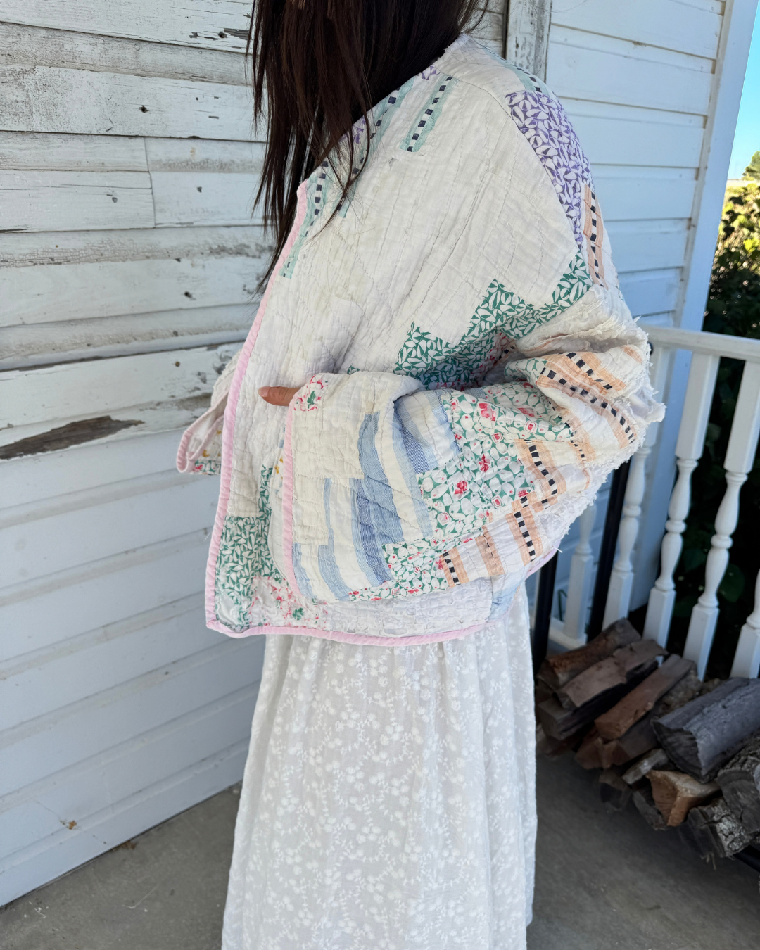 Pink Snake Trail Quilt Jacket