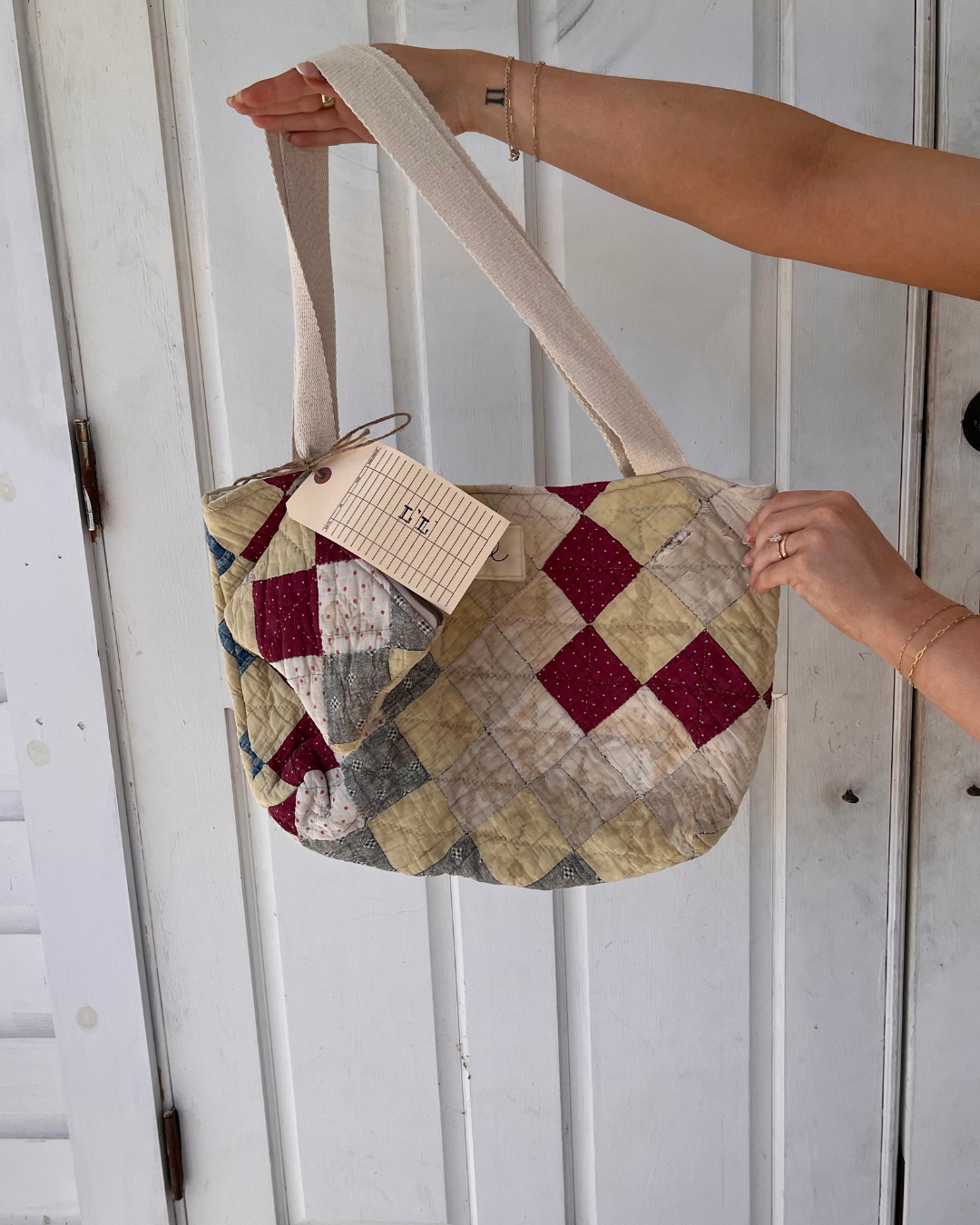 Vintage Quilt Tote/Pouch Set (03)