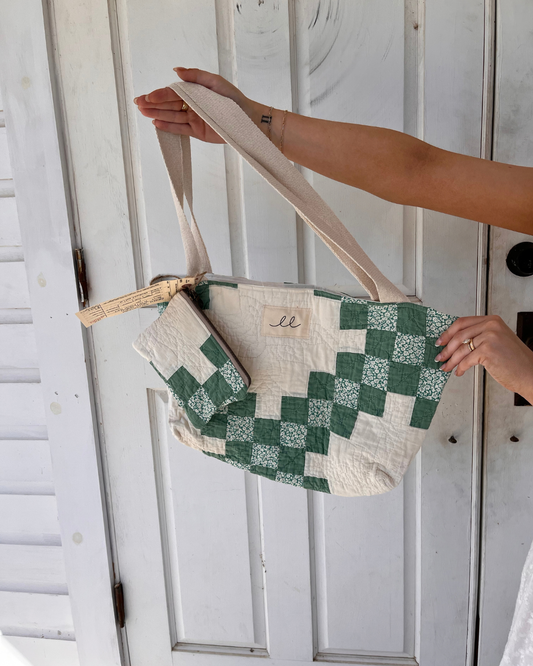 Vintage Quilt Tote/Pouch Set (04)