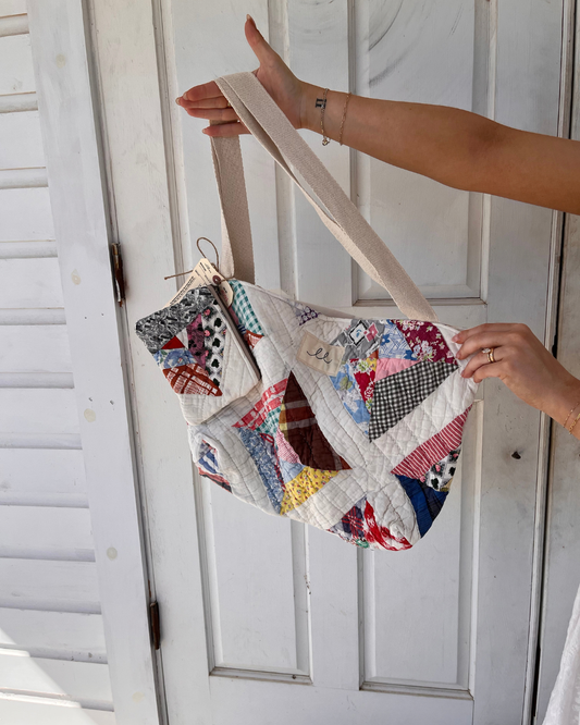 Vintage Quilt Tote/Pouch Set (05)